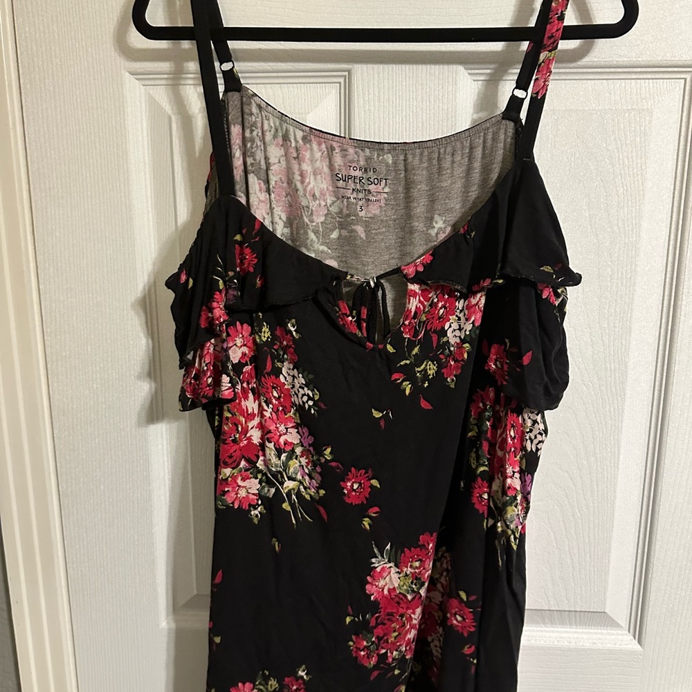 Torrid Black Floral Dress